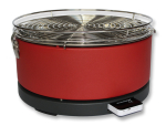 Feuerdesign Mayon Holzkohle Tischgrill mit Grillzange rot